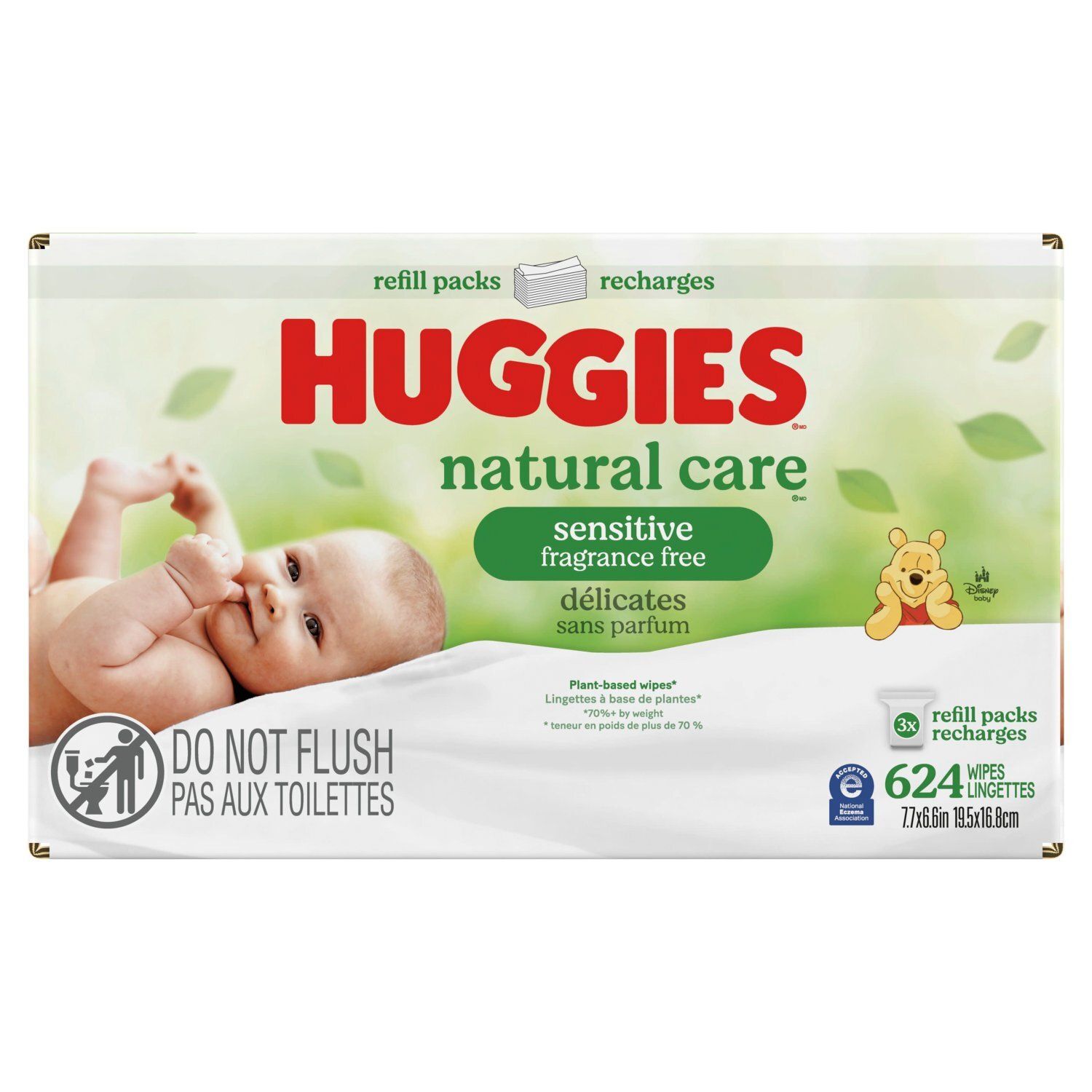 Huggies Natural Care Sensitive Fragrance Free Baby Wipes, 624 count