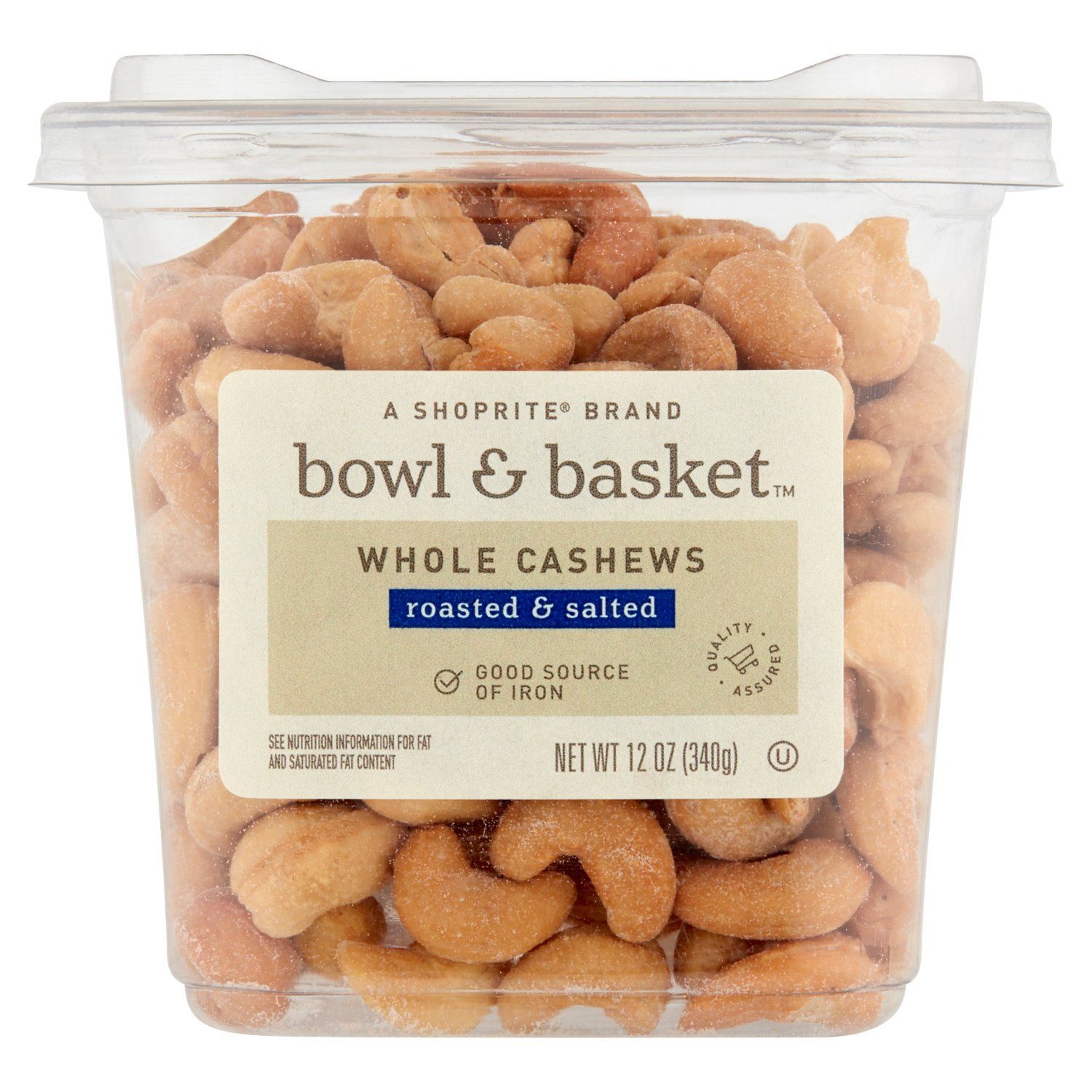 Bowl &amp; Basket Roasted &amp; Salted Whole Cashews, 12 oz