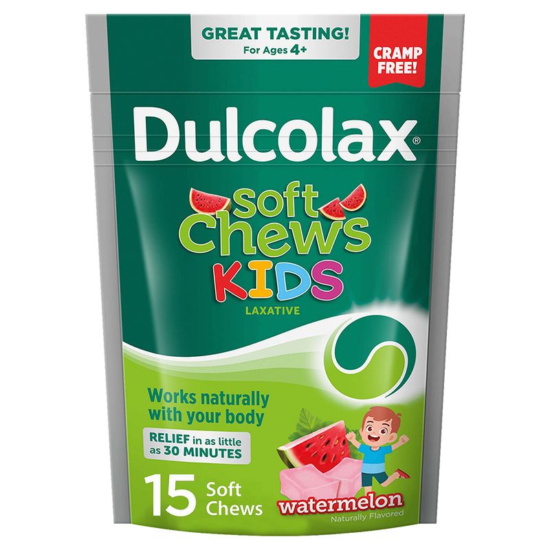 Dulcolax Kids Watermelon Soft Chews, for ages 4+, 15 count
