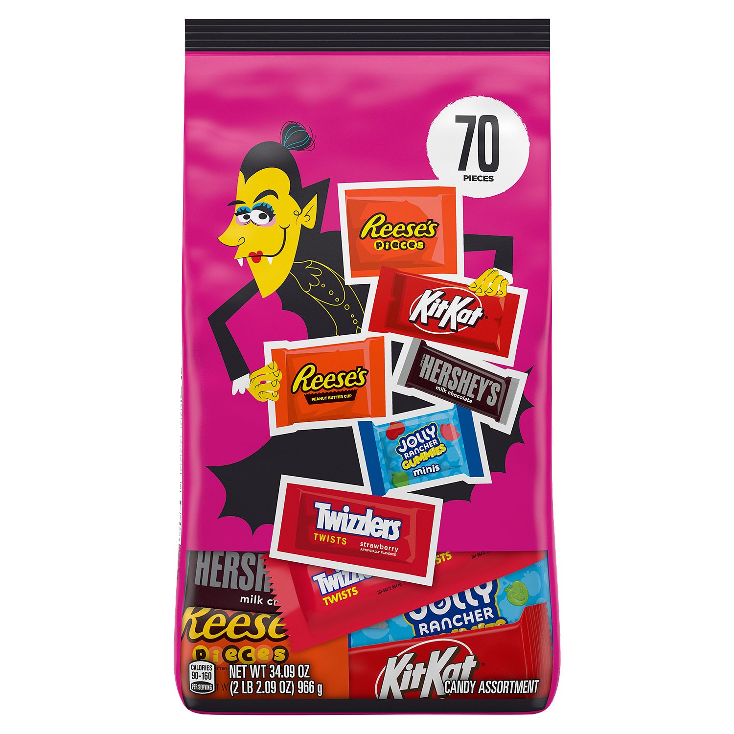 Hershey Assorted Flavored Halloween Candy Bulk Bag, 34.09 oz