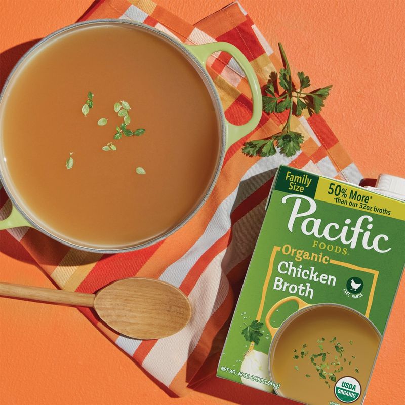 Pacific Foods Organic Free Range Chicken Broth Family Size, 48 oz
