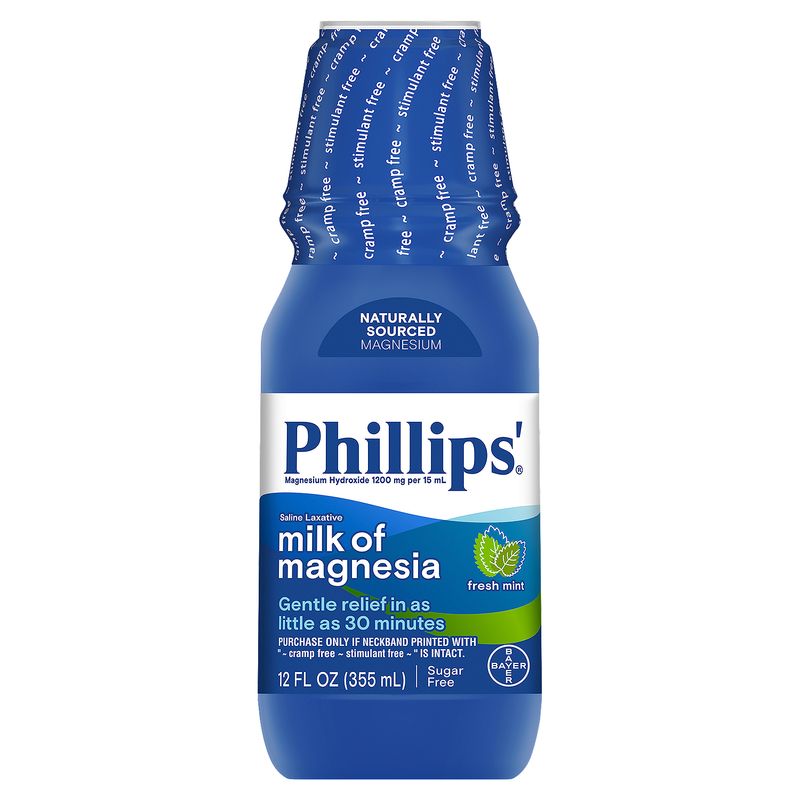 Phillips' Saline Laxative Fresh Mint Milk of Magnesia, 12 fl oz