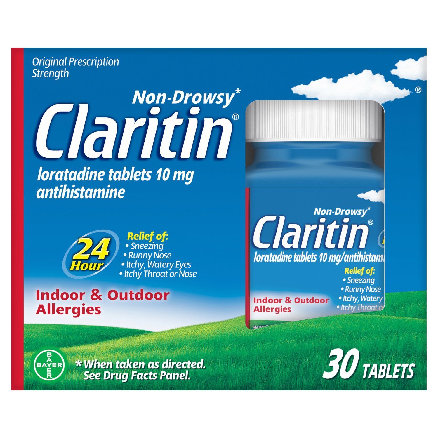 Claritin Non-Drowsy Original Prescription Strength Tablets, 10 mg, 30 count