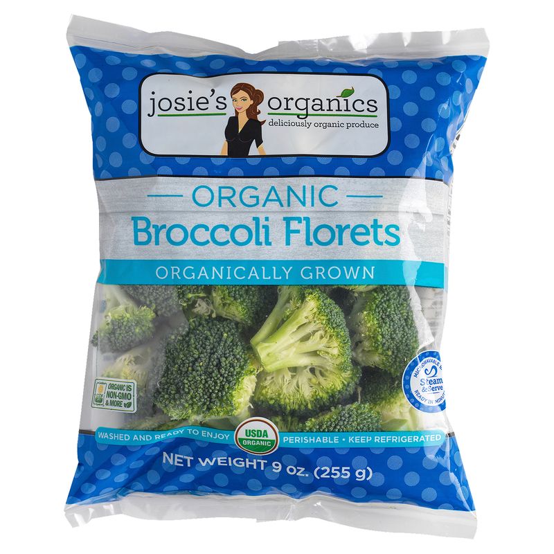 Josie's Organics Organic Broccoli Florets, 9 oz bag