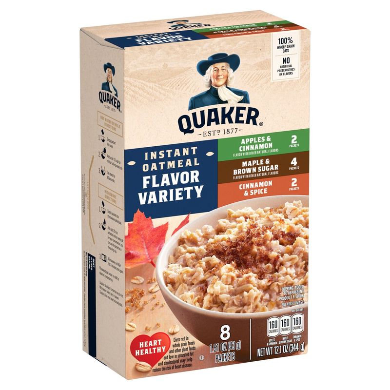 Quaker Flavor Variety Instant Oatmeal, 1.51 oz, 8 count