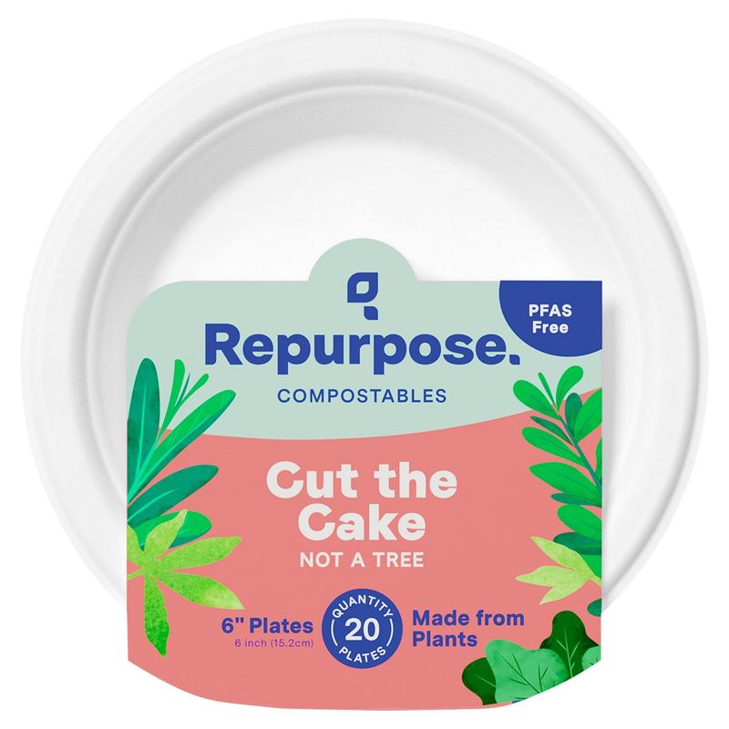 Repurpose Compostables 6" Plates, 20 count