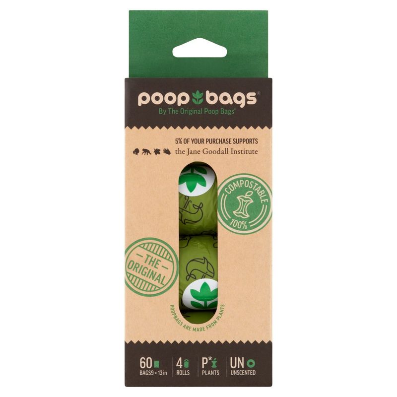 Poop Bags Unscented Poop Bags, 4 pack, 60 count