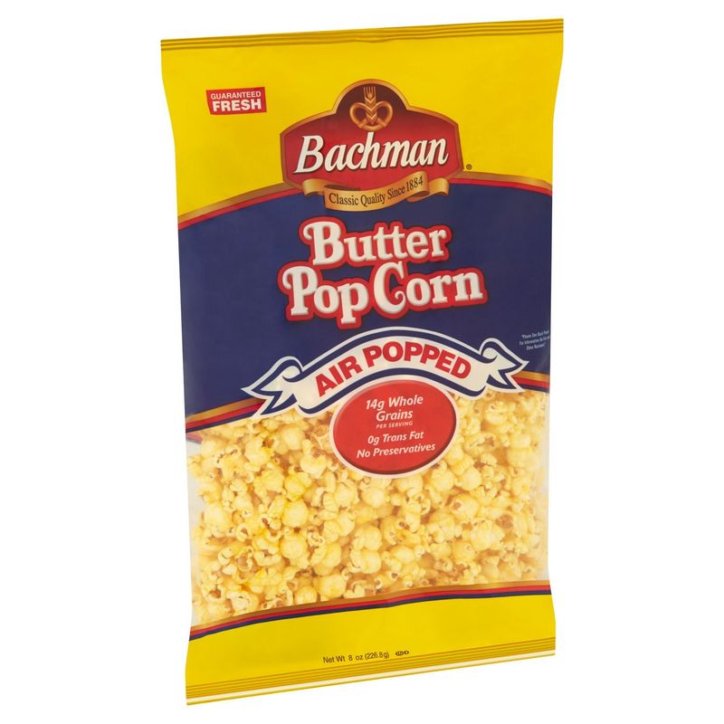 Bachman Air Popped Butter PopCorn, 8 oz