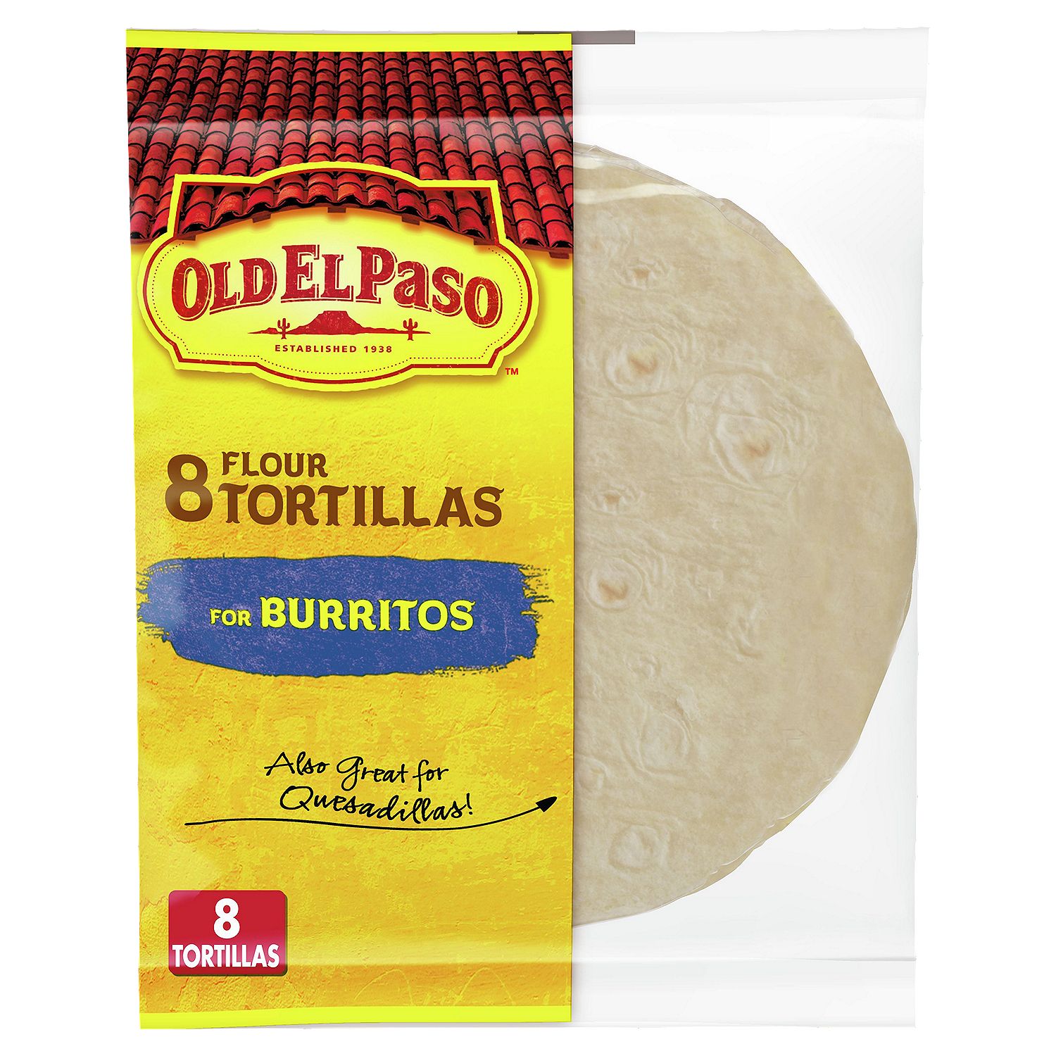 Old El Paso Flour Tortillas for Burritos, 8 count, 11 oz