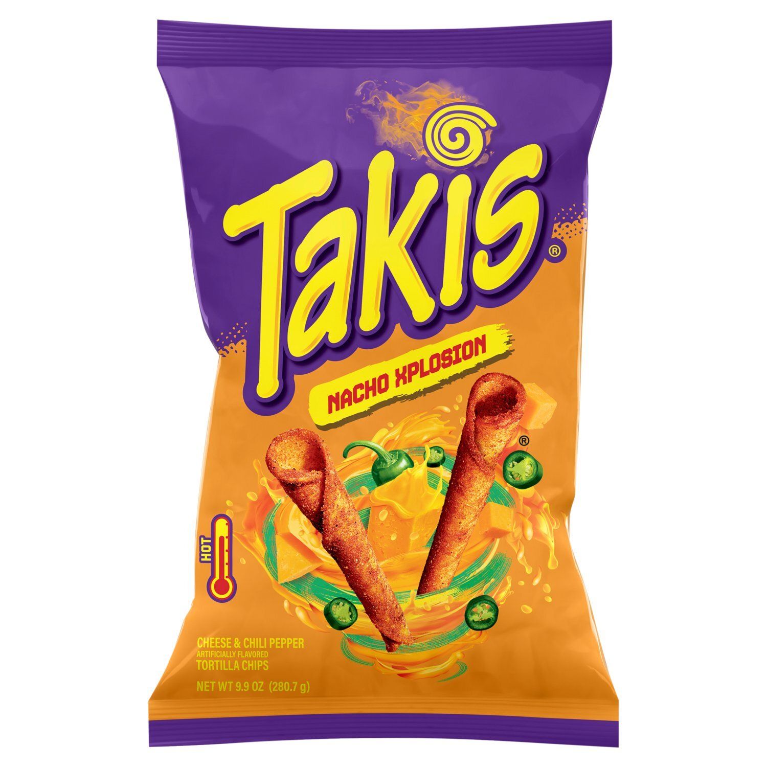 Takis Nacho Xplosion Cheese &amp; Chili Pepper Tortilla Chips, 9.9 oz