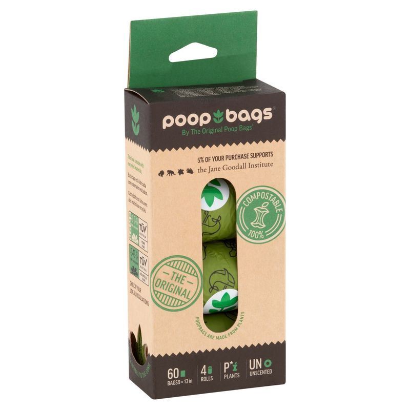 Poop Bags Unscented Poop Bags, 4 pack, 60 count