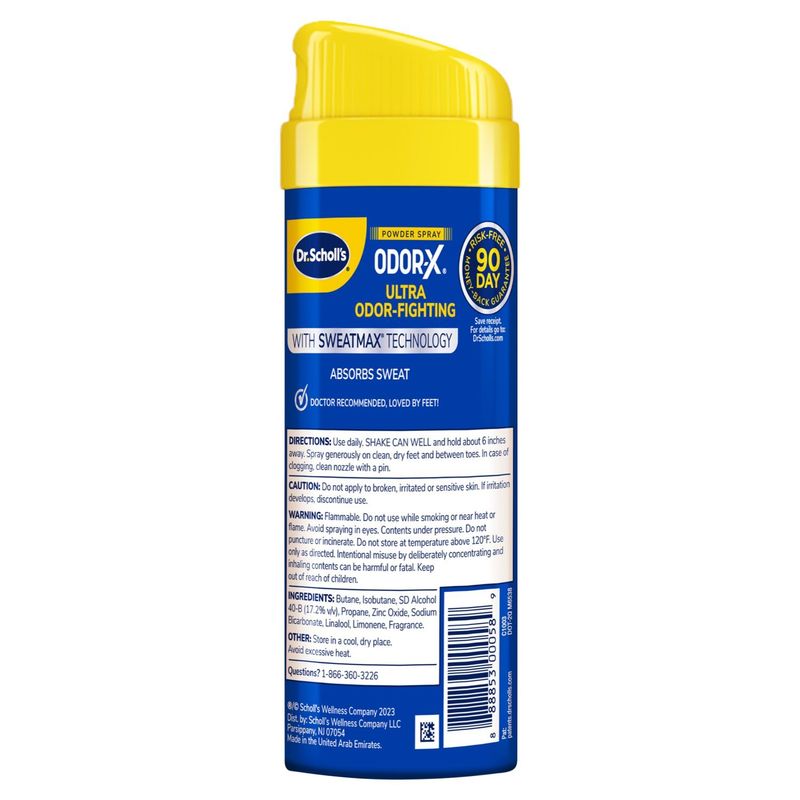 Dr. Scholl's Odor-X Ultra Odor-Fighting Powder Spray, 4.7 oz