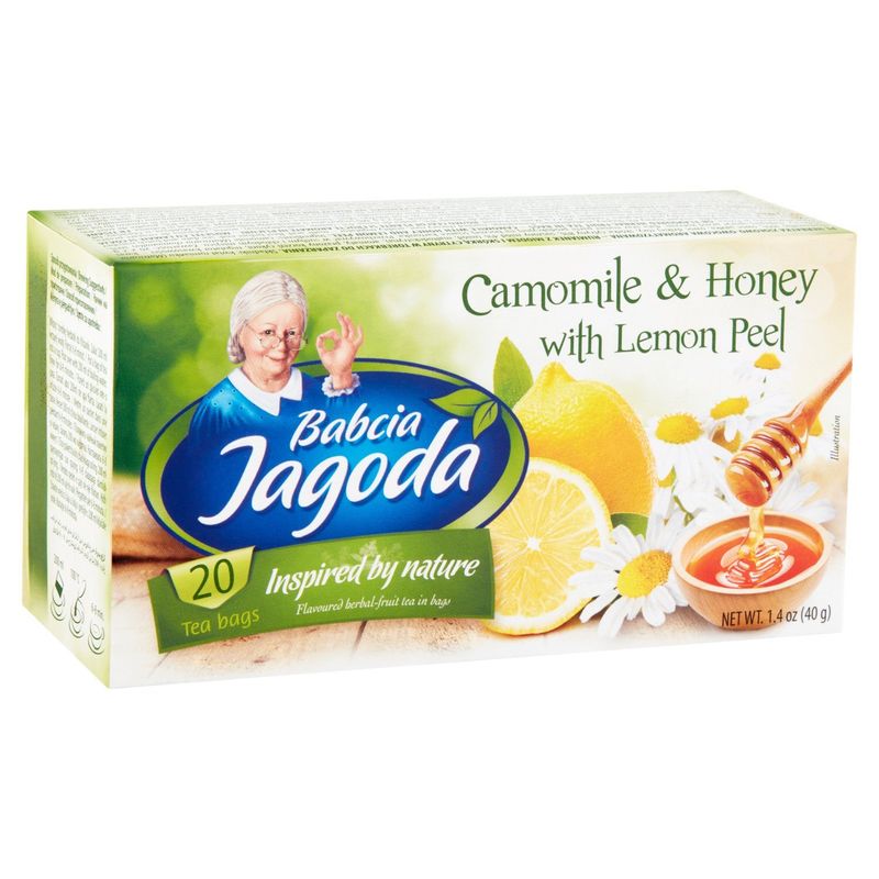 Babcia Jagoda Camomile &amp; Honey with Lemon Peel Tea Bags, 20 count, 1.4 oz