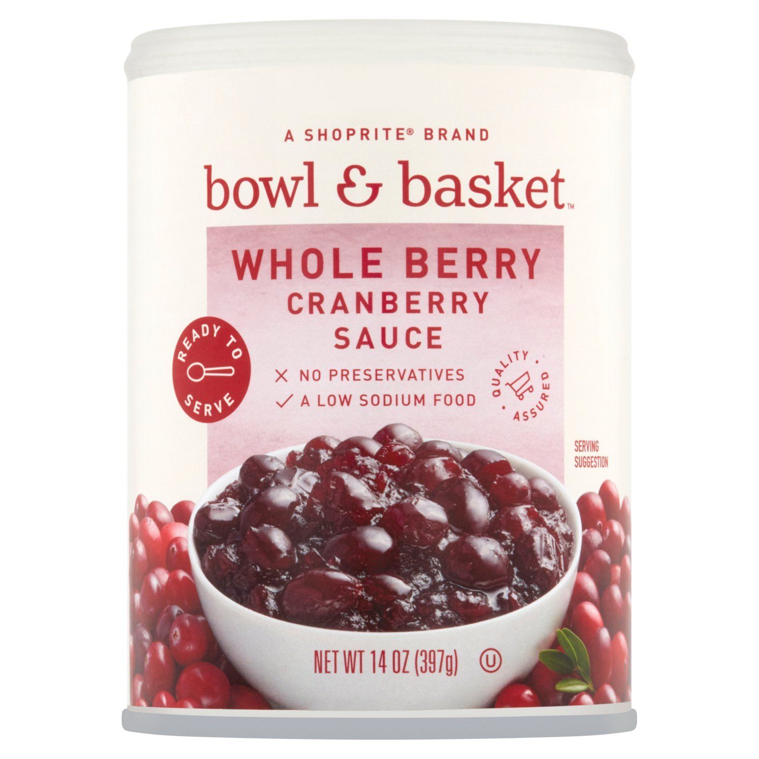 Bowl &amp; Basket Whole Berry Cranberry Sauce, 14 oz