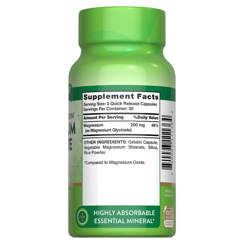 Nature's Truth Magnesium Glycinate Chelated Dietary Supplement, 60 count