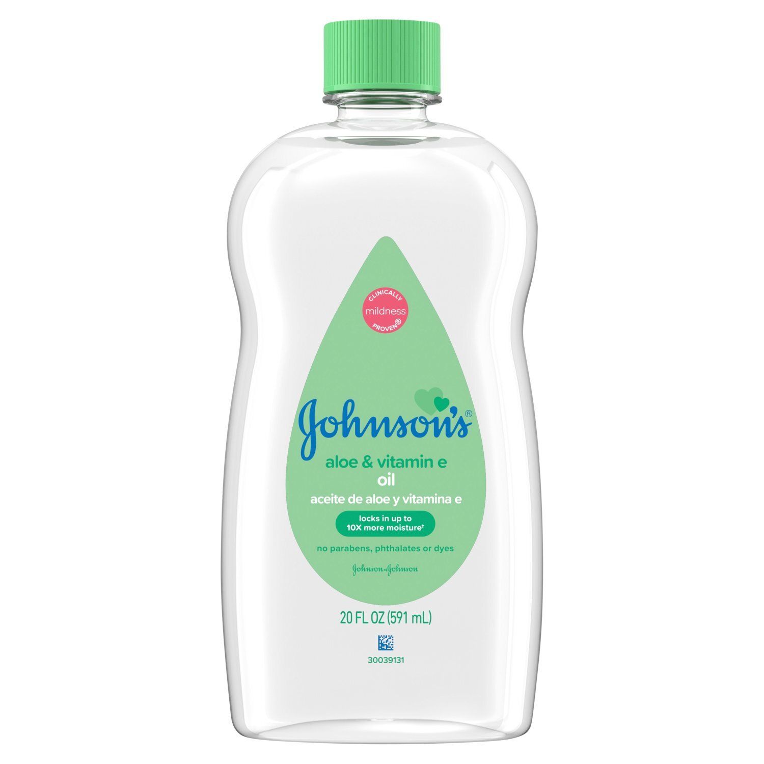 Johnson's Aloe &amp; Vitamin E Oil, 20 fl oz