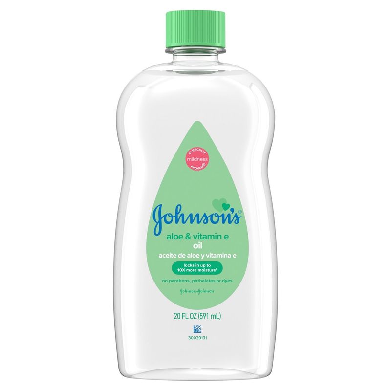 Johnson's Aloe &amp; Vitamin E Oil, 20 fl oz