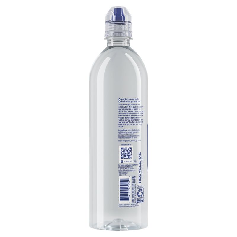 Glacéau Smartwater Vapor Distilled Water, 23.7 fl oz