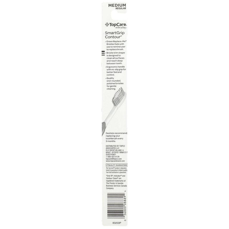 TopCare Smart Grip Contour Toothbrush - Medium, 1 each