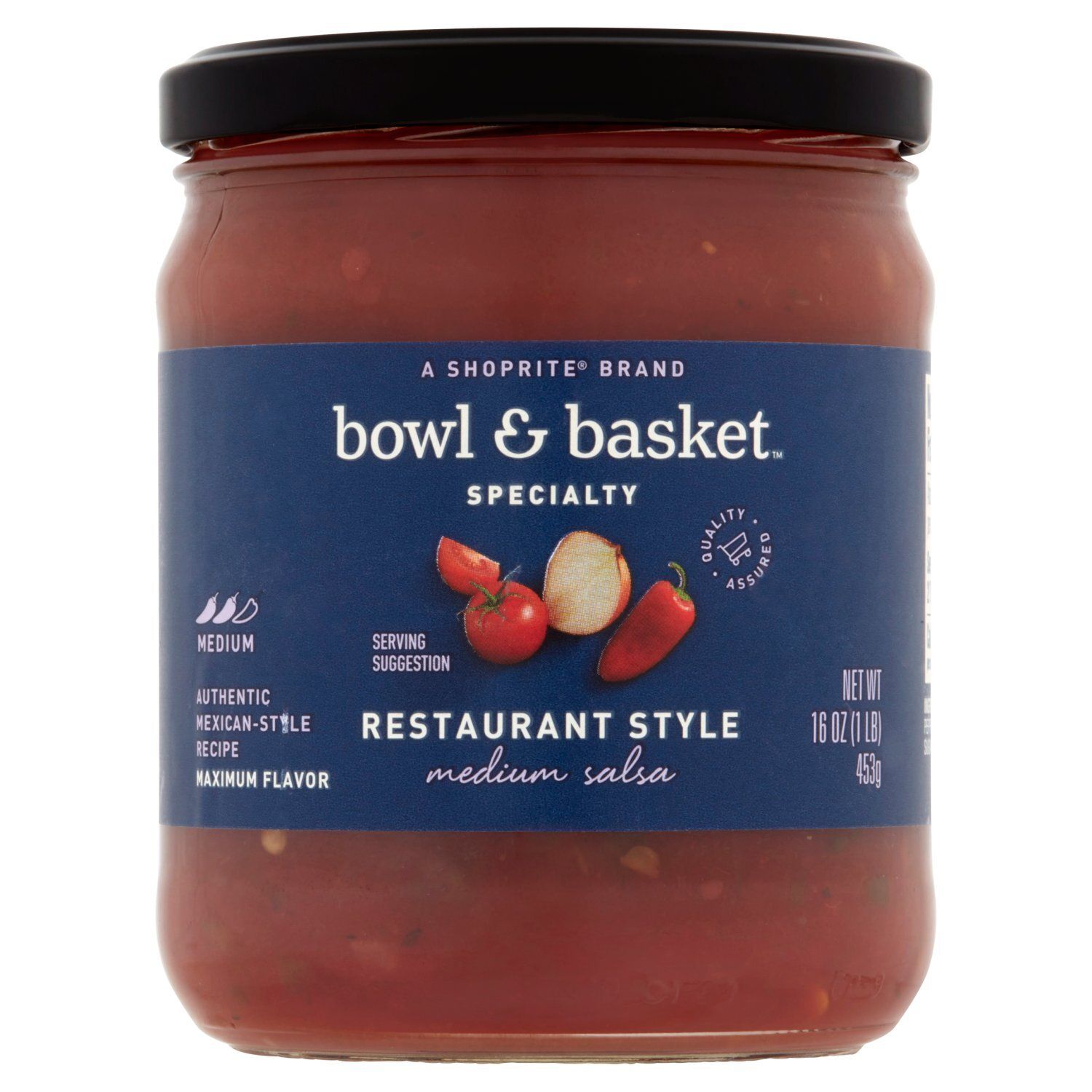 Bowl &amp; Basket Specialty Restaurant Style Medium Salsa, 16 oz