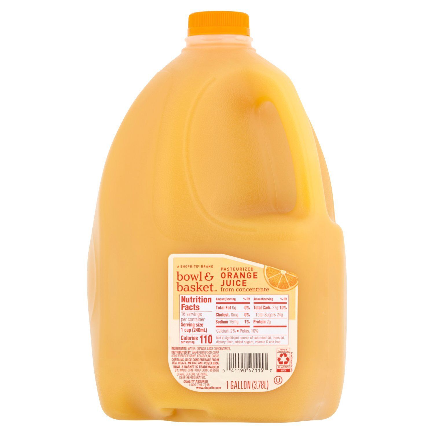 Bowl &amp; Basket Orange Juice, 1 gallon
