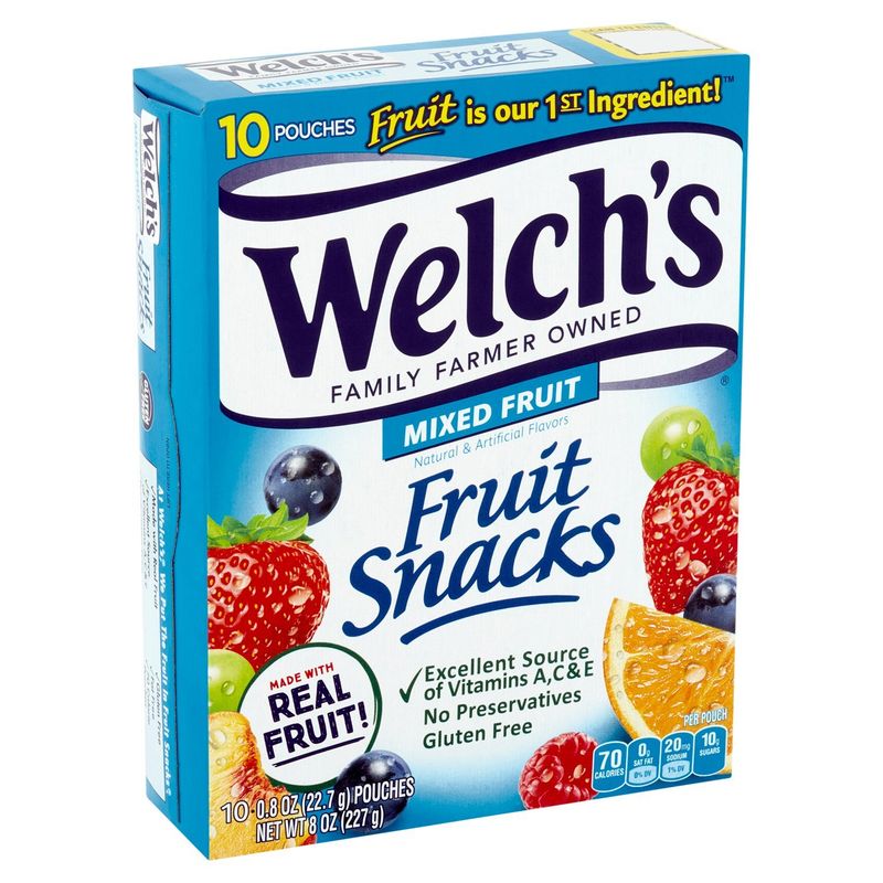Welch's Mixed Fruit Fruit Snacks, 0.8 oz, 10 count