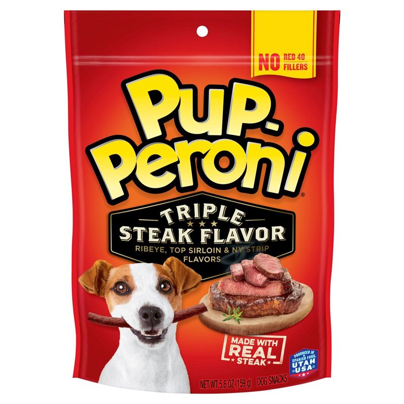 Pup-Peroni Triple Steak Flavor Dog Snacks, 5.6 oz