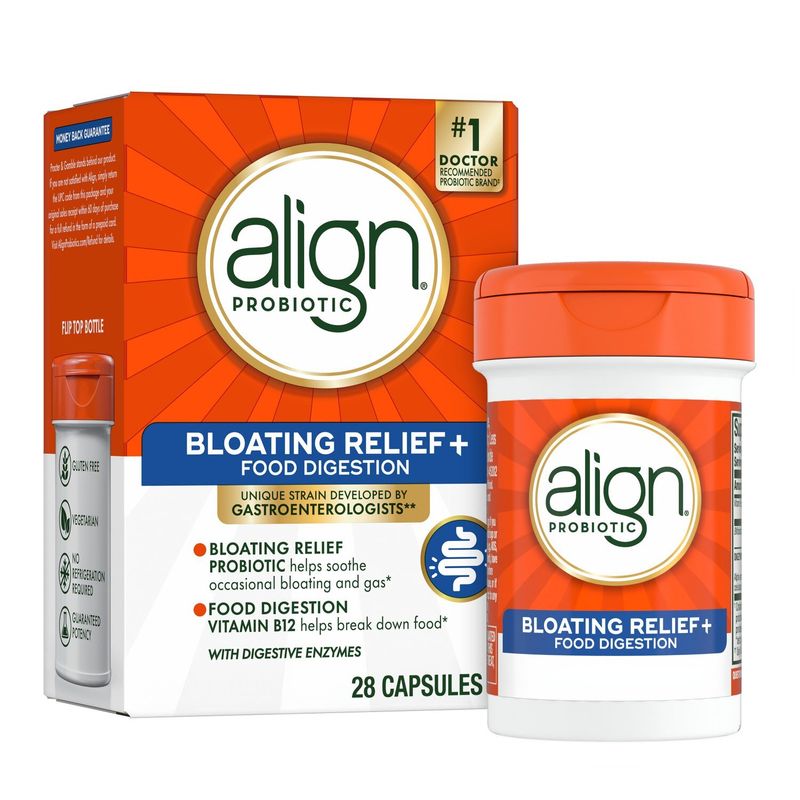 Align Probiotic Bloating Relief + Food Digestion, Probiotics for Women and Men, #1 Doctor Recommend