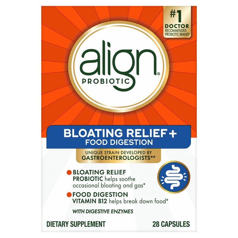 Align Probiotic Bloating Relief + Food Digestion, Probiotics for Women and Men, #1 Doctor Recommend