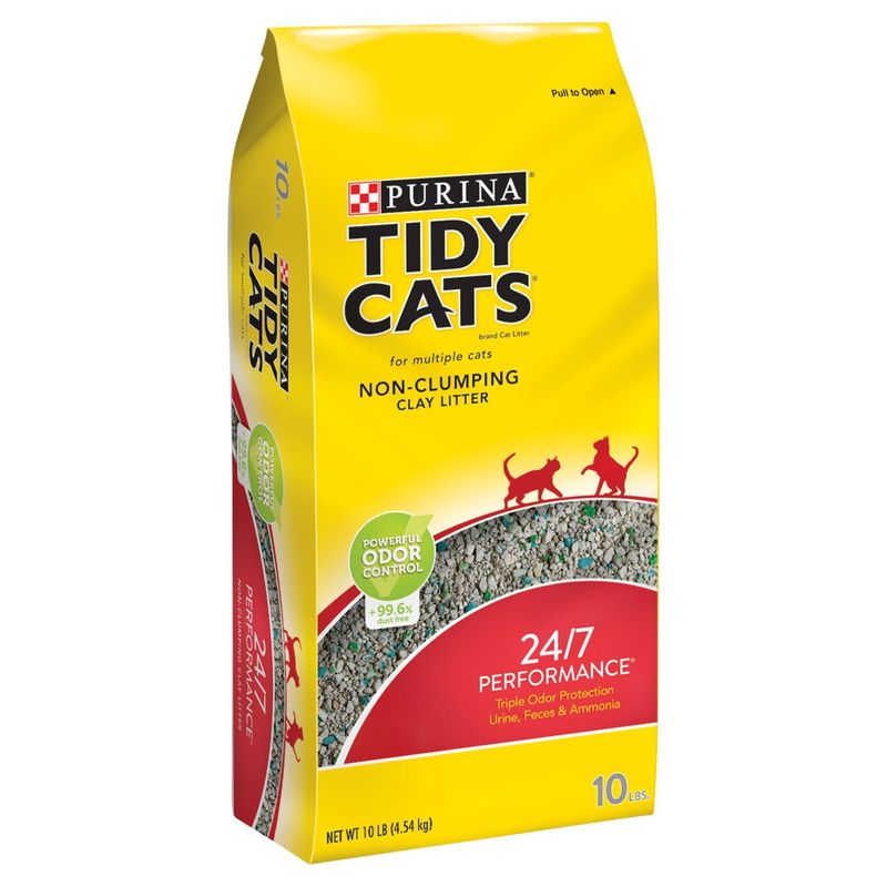 Purina Tidy Cats Non-Clumping Clay Litter for Multiple Cats, 10 lb