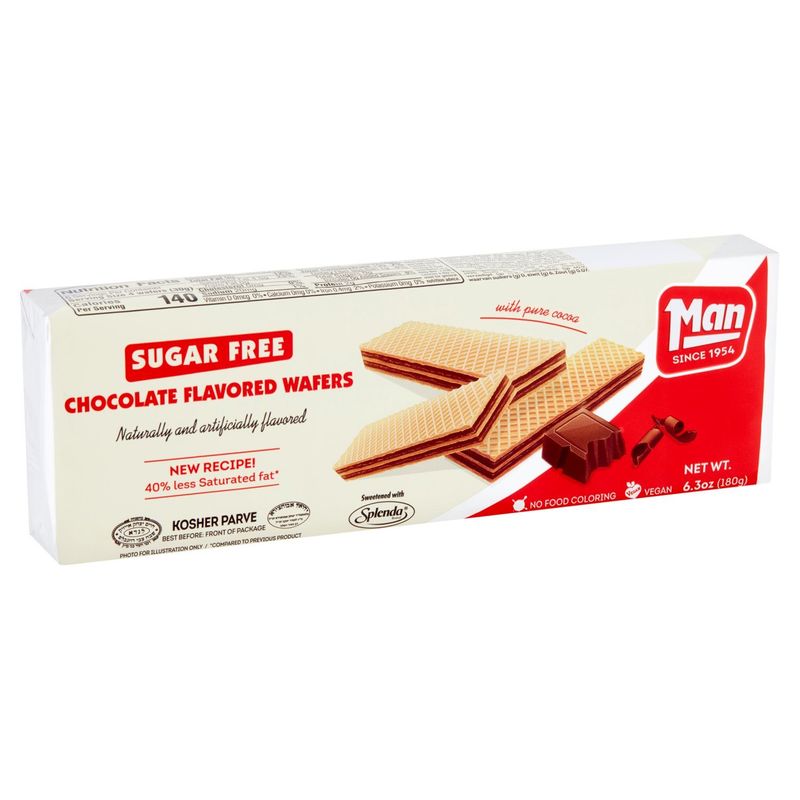 Man Sugar Free Chocolate Flavored Wafers, 6.3 oz