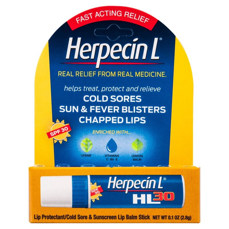 Herpecin-L Lip Protectant/Cold Sore &amp; Sunscreen Lip Balm .1oz