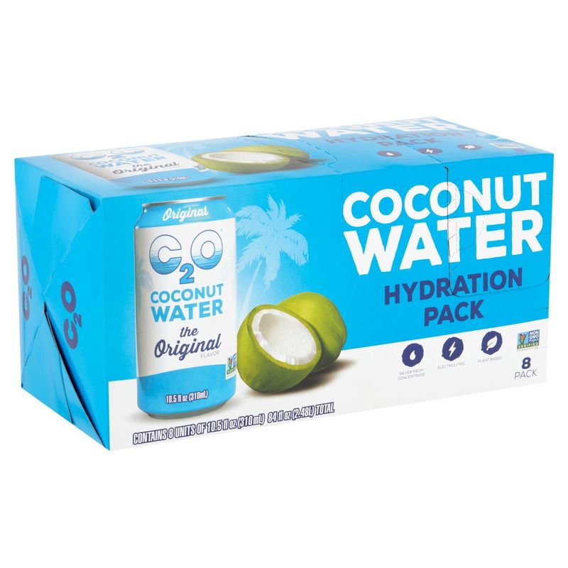C2O The Original Flavor Coconut Water Hydration Pack, 10.5 fl oz, 8 count
