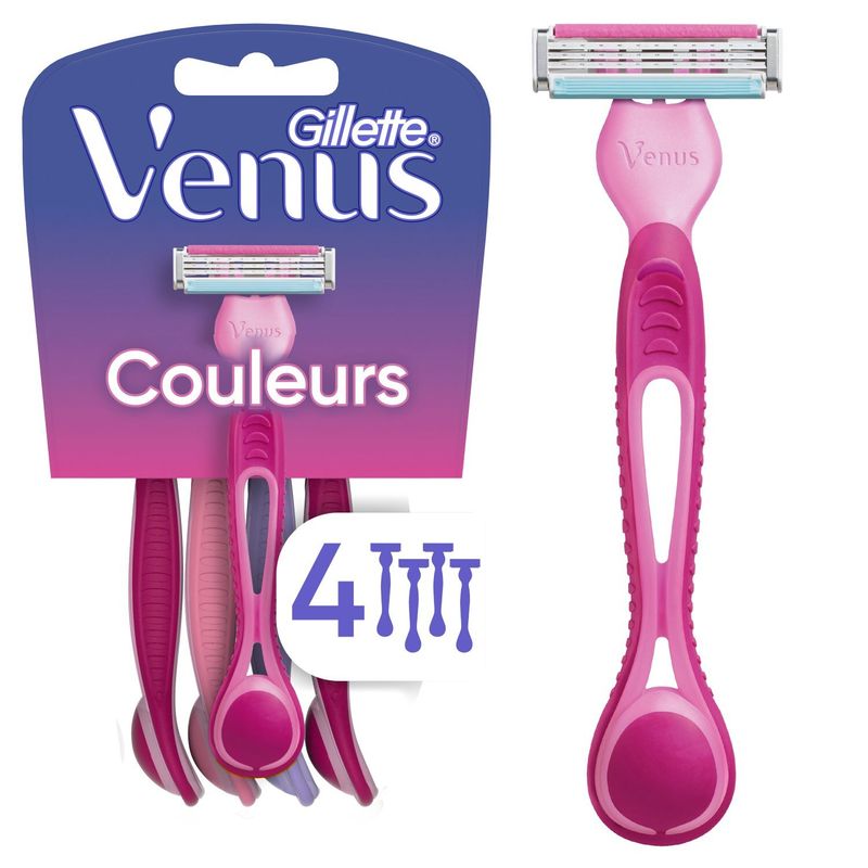 Gillette Venus Simply Colors Disposable Razors, 4 count