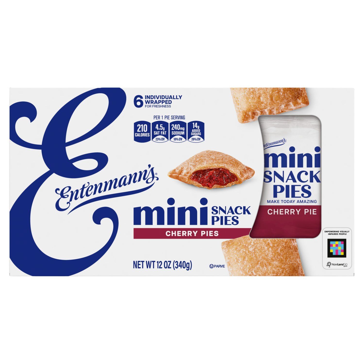 Entenmann's Cherry Mini Snack Pies, 6 count, 12 oz