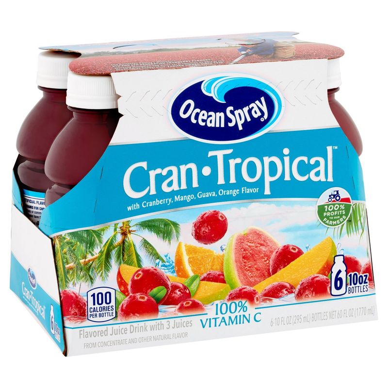 Ocean Spray Cran-Tropical Flavored Juice Drink, 10 fl oz, 6 count