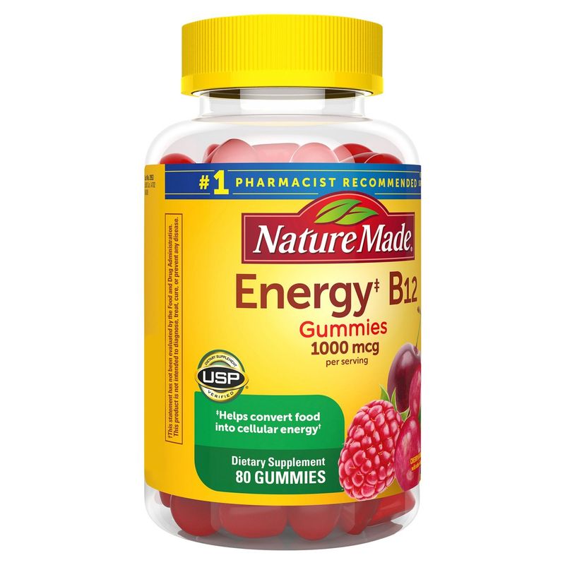 Nature Made Energy B12 1000 mcg Gummies, 80 Count