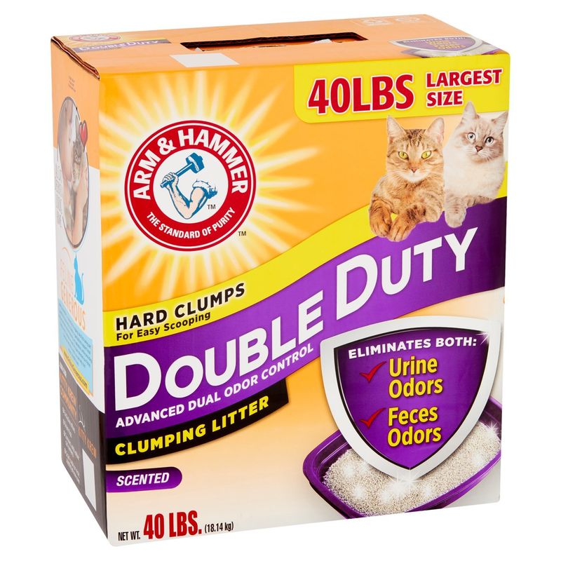 Arm &amp; Hammer Double Duty Scented Clumping Litter, 40 lbs