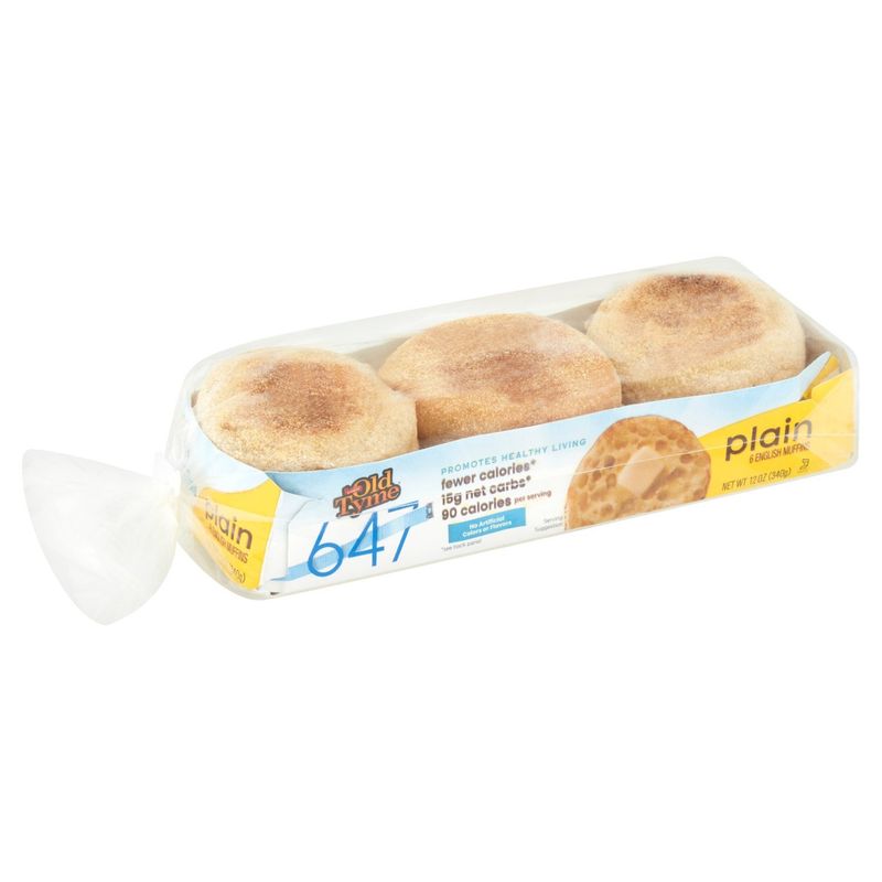 Schmidt Old Tyme 647 Plain English Muffins, 6 count, 12 oz