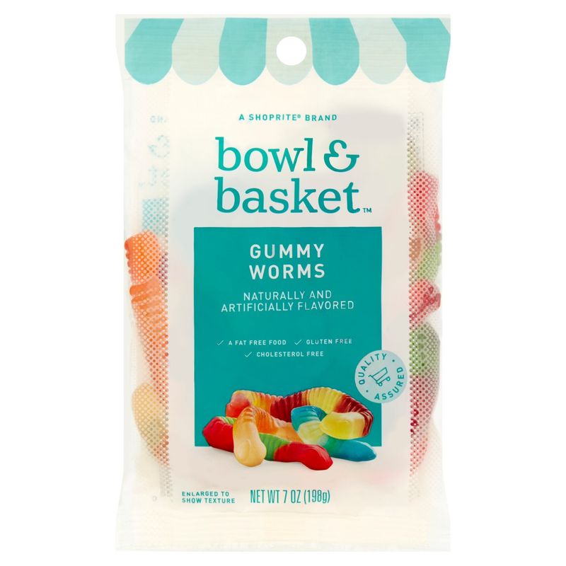 Bowl &amp; Basket Gummy Worms, 7 oz
