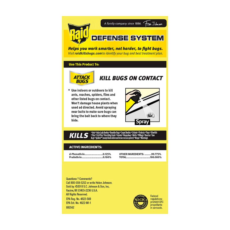 Raid Orange Breeze Scent Multi Insect Killer 7 Spray, 15 oz