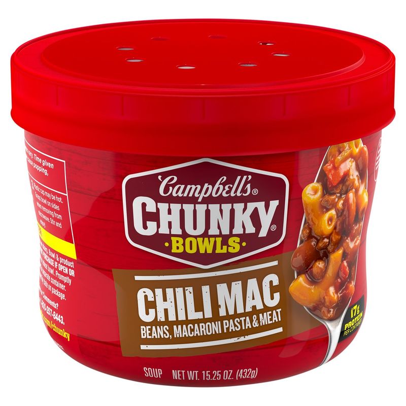 Campbell's Chunky Chili Mac Beans Macaroni Pasta &amp; Meat Soup, 15.25 oz