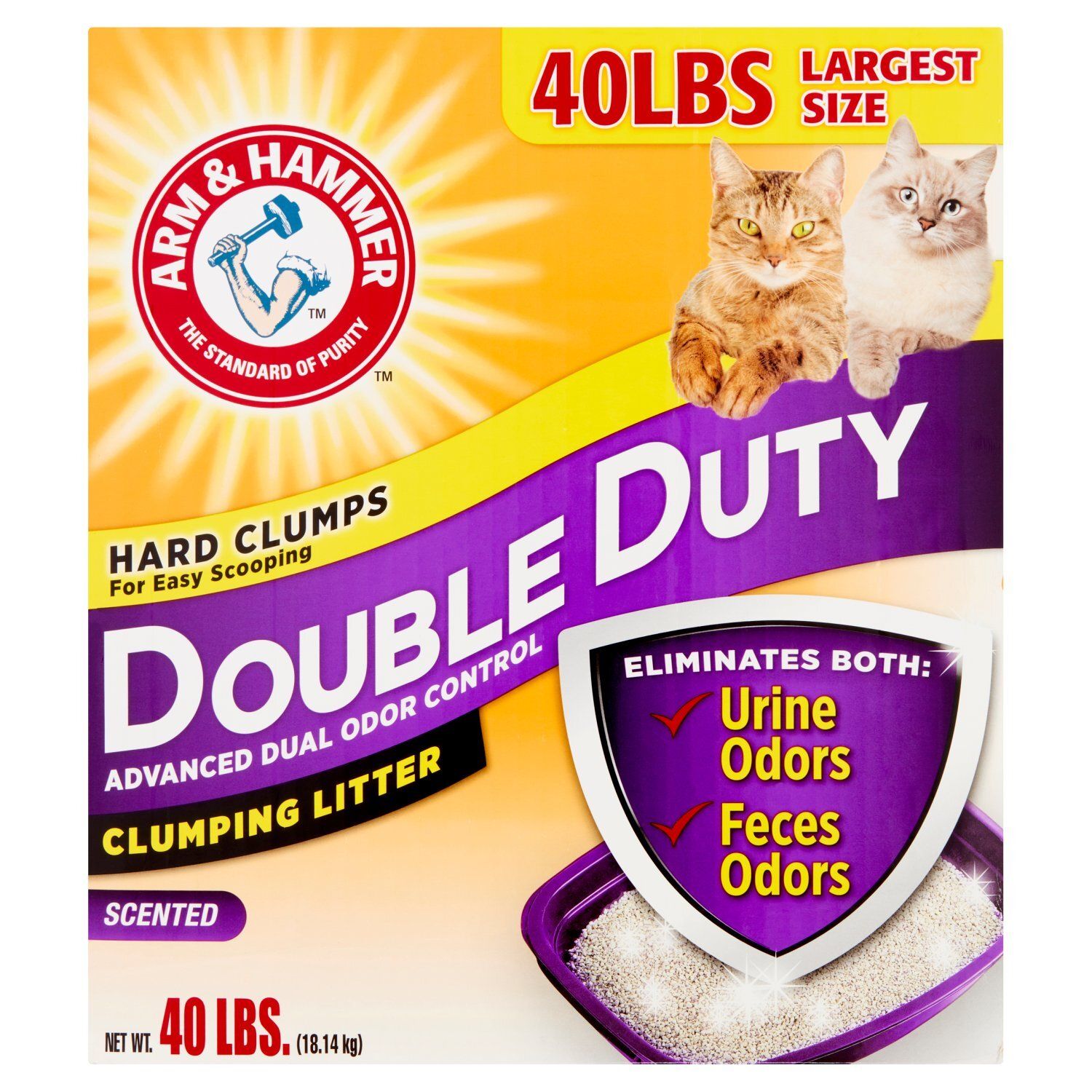 Arm &amp; Hammer Double Duty Scented Clumping Litter, 40 lbs