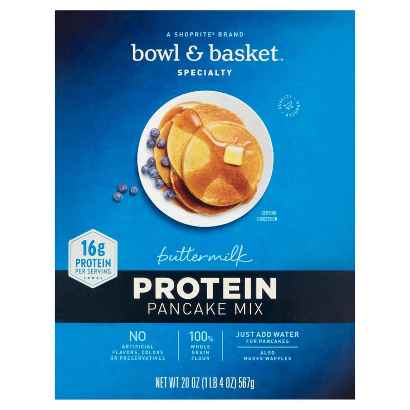 Bowl &amp; Basket Specialty Buttermilk Protein Pancake Mix, 20 oz