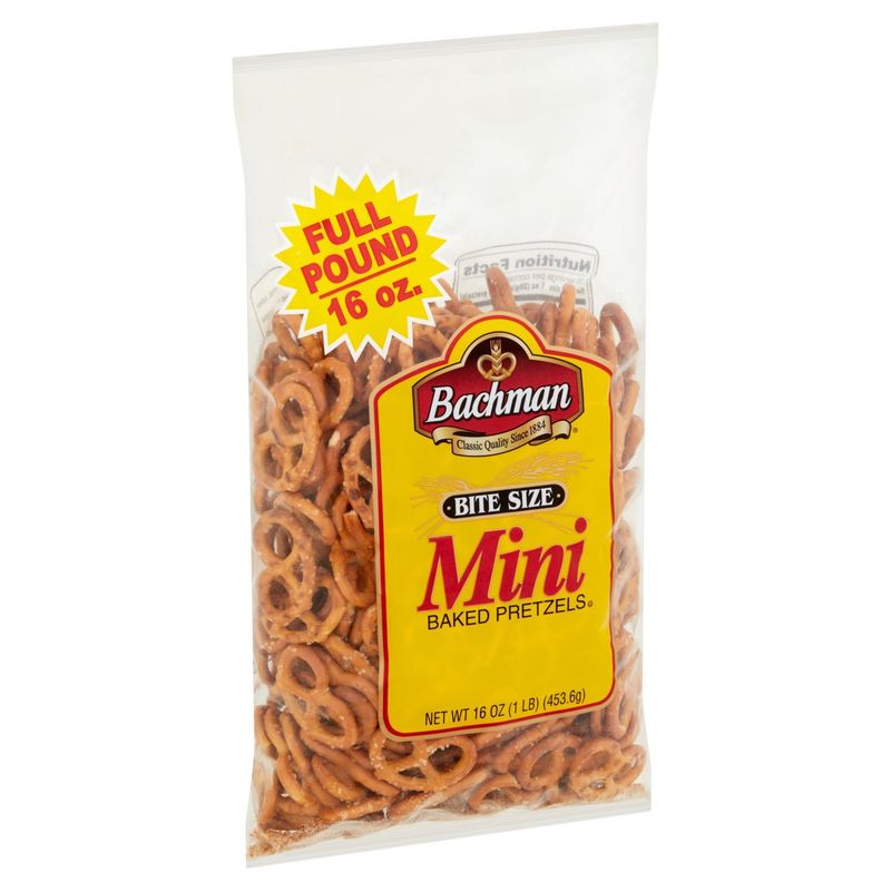 Bachman Bite Size Mini Baked Pretzels, 16 oz
