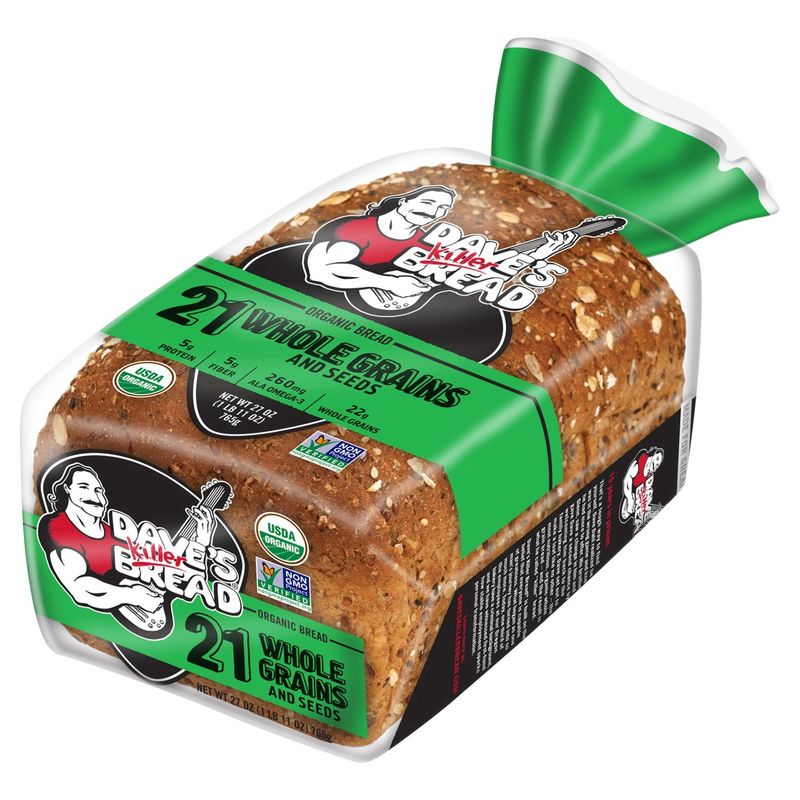 Dave's Killer Bread 21 Whole Grains and Seeds Organic Bread, 27 oz