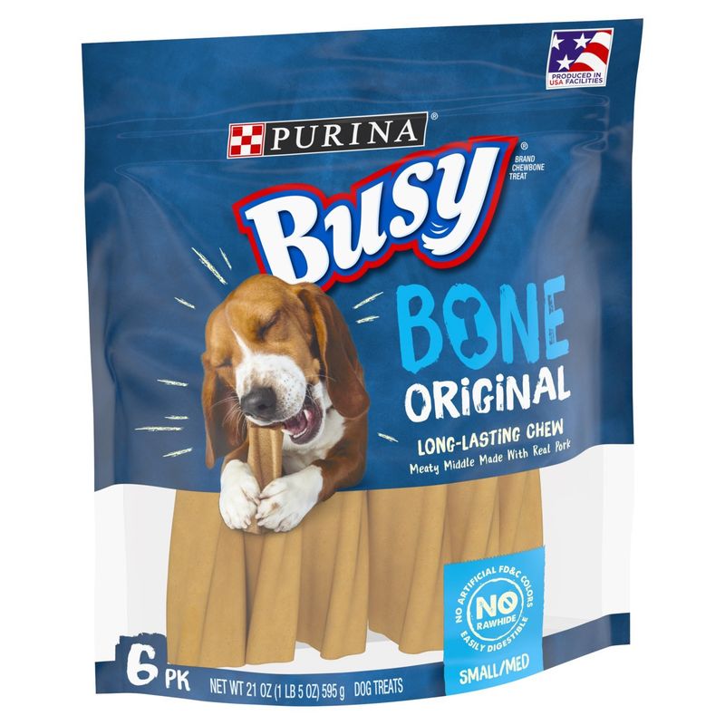 Purina Busy Bone Original Dog Treats, Small/Med, 6 count, 21 oz