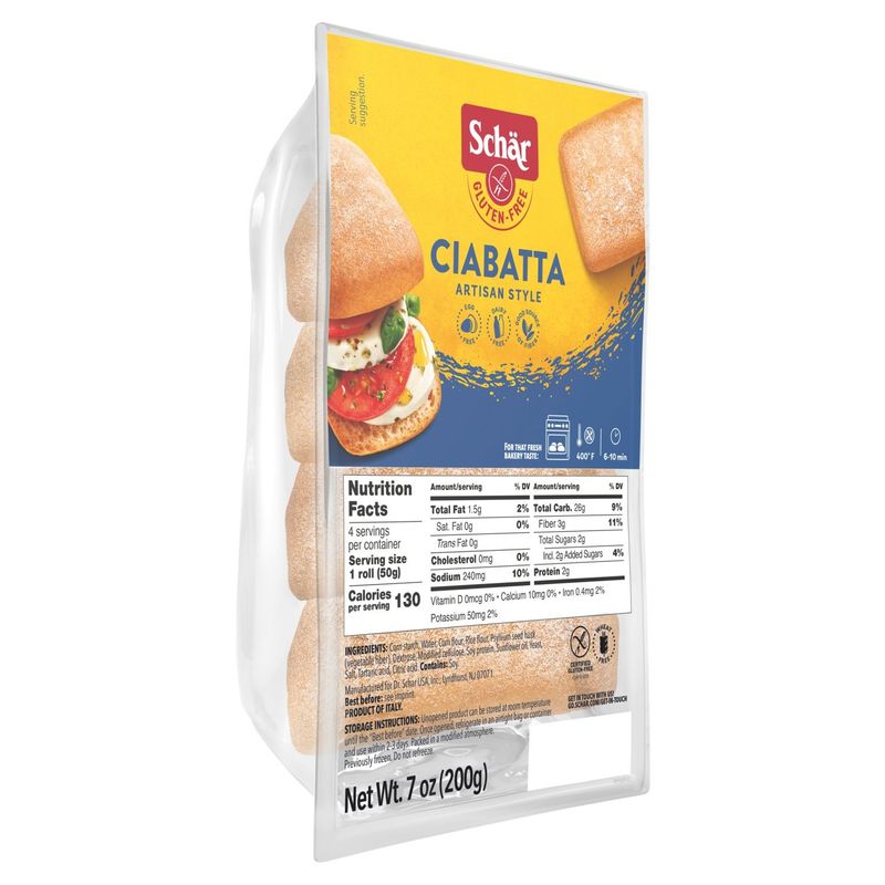 Schär Gluten-Free Artisan Style Ciabatta, 7 oz