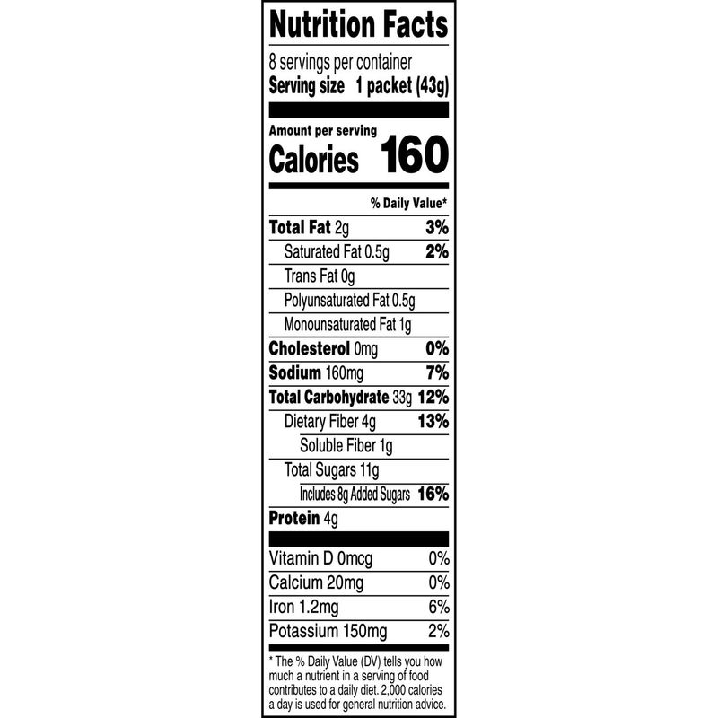Quaker Instant Oatmeal Apples &amp; Cinnamon 1.51 Oz, 8 Count
