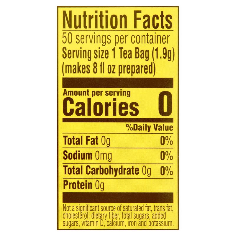 Lipton Decaffeinated Yellow Label Black Tea Bags, 50 count, 3.3 oz